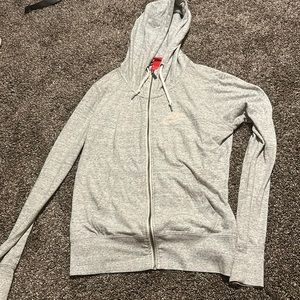 Women’s grey nike zip up size medium